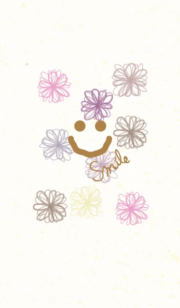 [LINE着せ替え] 大人水彩お花2-スマイル-の画像1