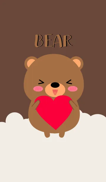 [LINE着せ替え] Pretty Brown Bear Theme(jp)の画像1