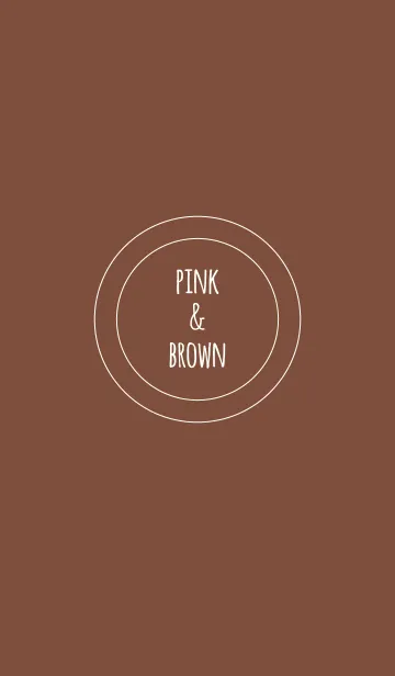 [LINE着せ替え] ピンク＆ブラウン / ラインサークルの画像1