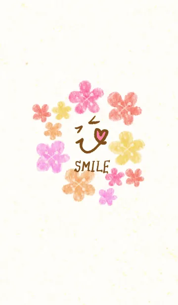[LINE着せ替え] 大人水彩お花3-スマイル9-の画像1