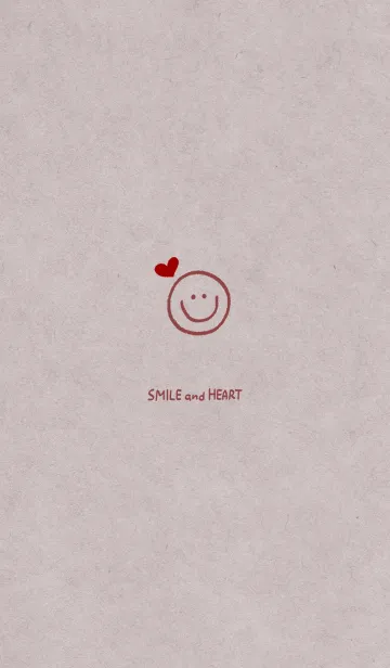 [LINE着せ替え] スマイル＆ハート ～大人カラーのあずき色の画像1