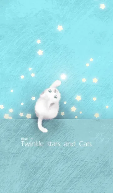 キラキラ星とネコ/ブルー14の着せ替えメイン画像