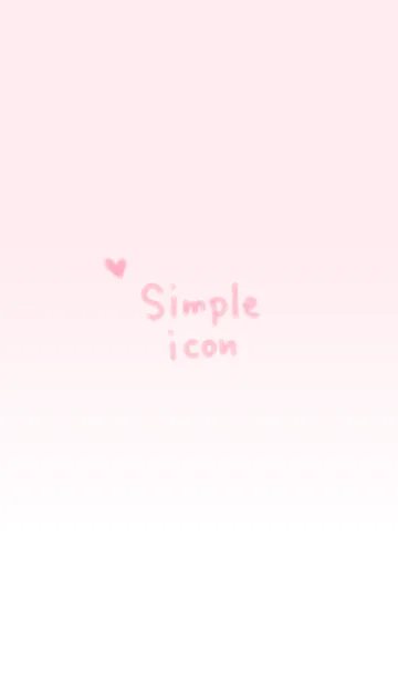 [LINE着せ替え] パステルピンク simple icon.の画像1