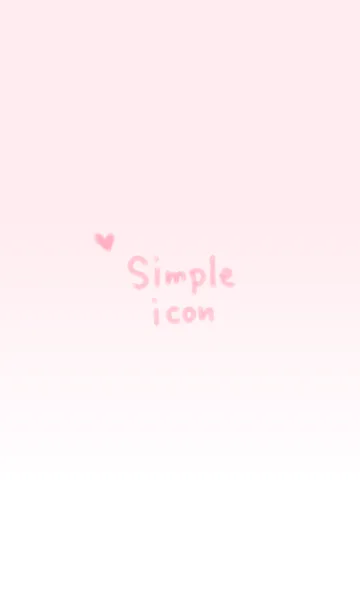 パステルピンク simple icon.の着せ替えメイン画像