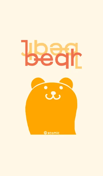 [LINE着せ替え] クマ [オレンジ] ラクガキ 119の画像1