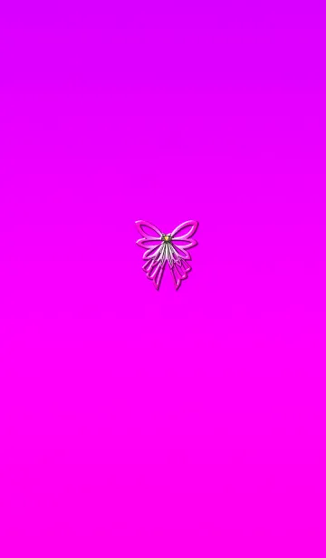 [LINE着せ替え] シンプル蝶々リボンピンクの画像1