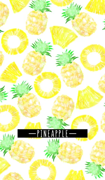 [LINE着せ替え] オトナ水彩画:パイナップルの画像1