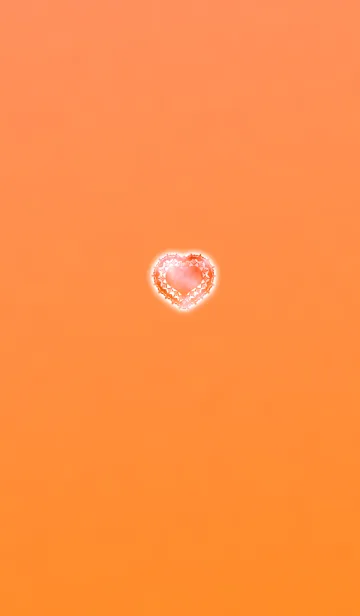 [LINE着せ替え] オトナのレースハートオレンジの画像1