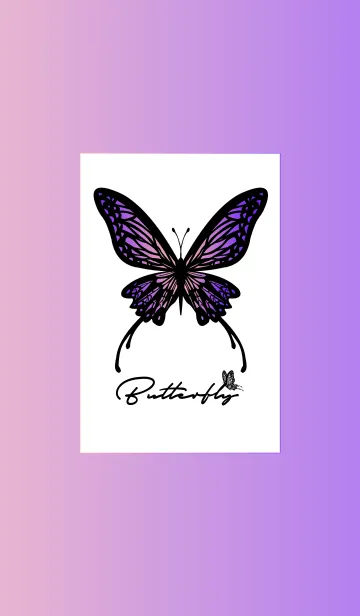 [LINE着せ替え] 大人DESIGN_BUTTERFLY =WHITE/TWILIGHT=の画像1