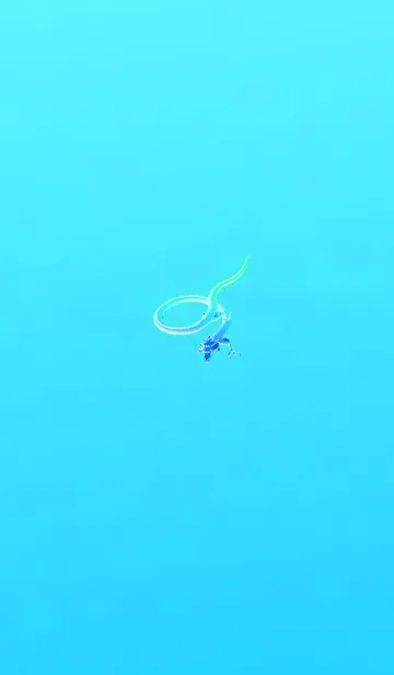 [LINE着せ替え] 大人のホワイトブルー龍の画像1