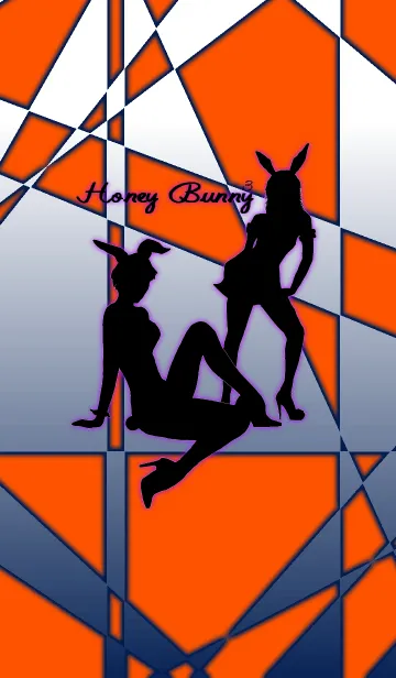 [LINE着せ替え] Honey Bunny 3 - Black ＆ Orange ：オトナの画像1