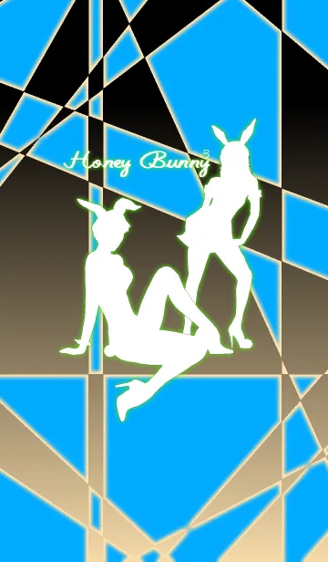 [LINE着せ替え] Honey Bunny 3 -White ＆ Light blue-の画像1