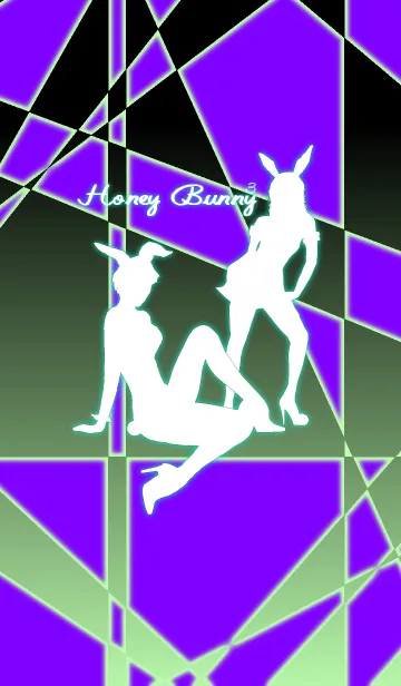 [LINE着せ替え] Honey Bunny 3 -White ＆ Purpleの画像1