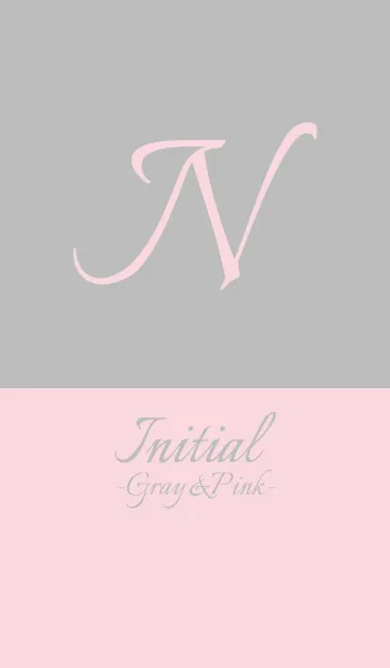 [LINE着せ替え] Initial "N" -Gray＆Pink-の画像1