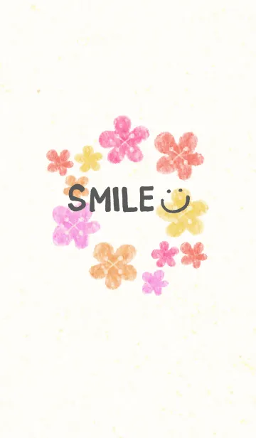 [LINE着せ替え] 大人水彩お花3-スマイル13-の画像1