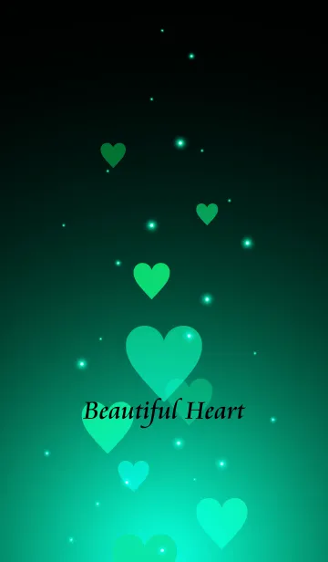 [LINE着せ替え] - Beautiful Luminous Green Heart -の画像1