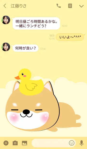 [LINE着せ替え] Pretty Shiba Inu Dog Theme (jp)の画像3