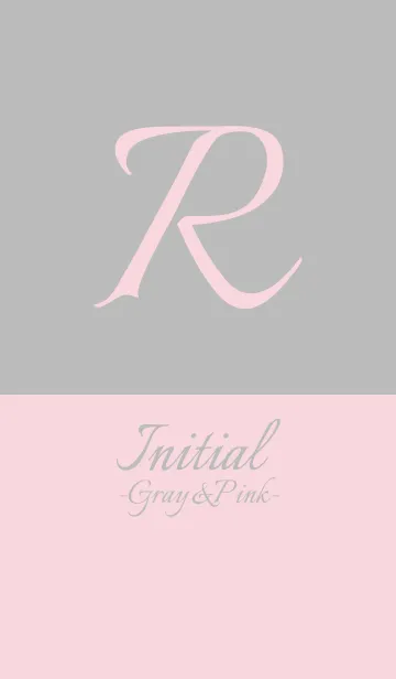 [LINE着せ替え] Initial "R" -Gray＆Pink-の画像1