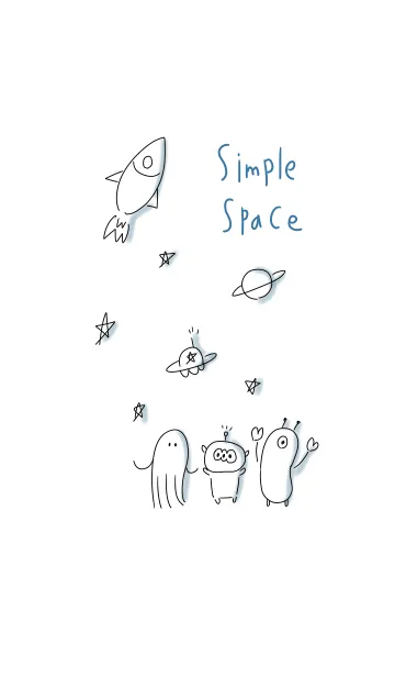 [LINE着せ替え] シンプル 宇宙。の画像1