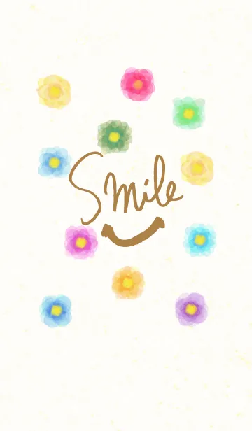 [LINE着せ替え] 大人水彩お花-スマイル14-の画像1