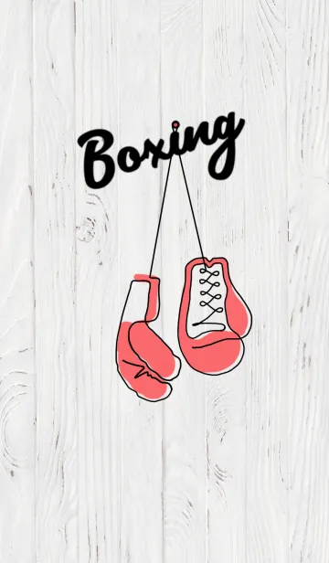 [LINE着せ替え] 一筆アート -Boxing-の画像1