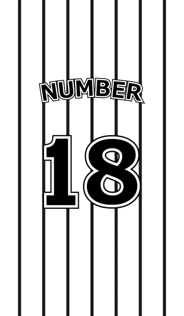 [LINE着せ替え] Number 18 stripe versionの画像1