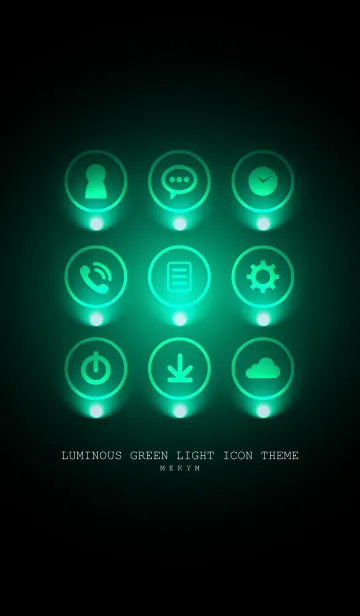[LINE着せ替え] LUMINOUS GREEN LIGHT ICON THEME 2の画像1