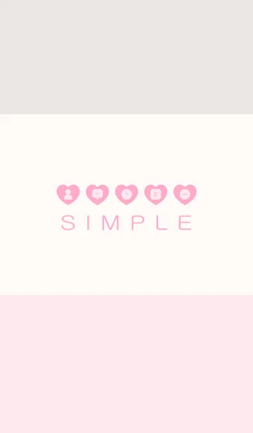 [LINE着せ替え] 大人シンプルハート(ピンク) V.23の画像1