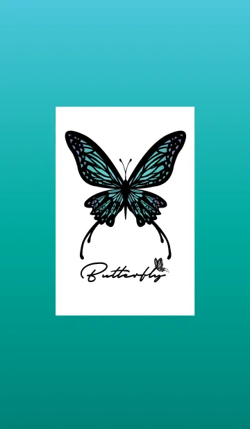 [LINE着せ替え] 大人DESIGN_BUTTERFLY =WHITE/CHECKER=の画像1