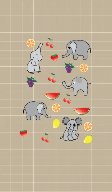 [LINE着せ替え] Cute elephant theme v.3 (JP)の画像1