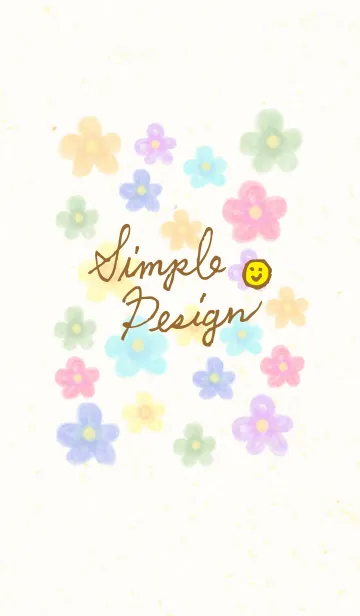 [LINE着せ替え] 大人水彩お花4-スマイル26-の画像1