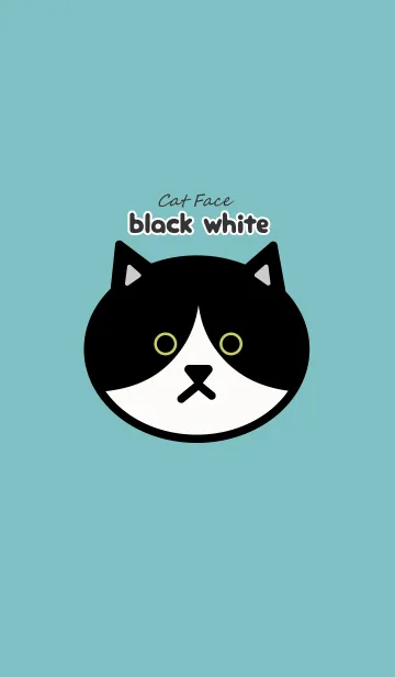 [LINE着せ替え] Cat Face 黒白猫1の画像1