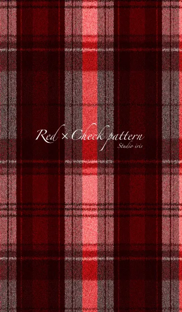 [LINE着せ替え] Red×Check patternの画像1