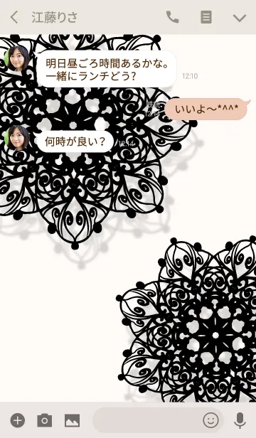 [LINE着せ替え] オトナチック♡ラウンドレースの画像3