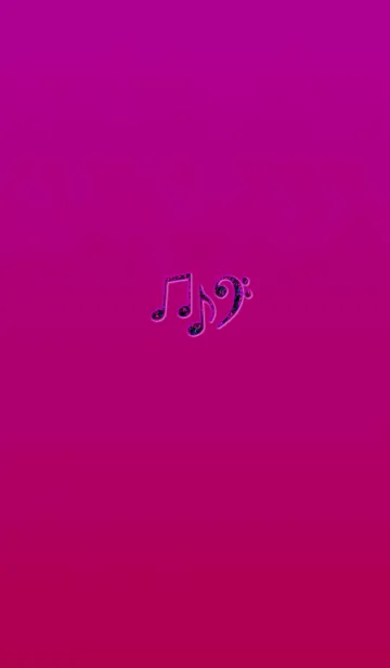 [LINE着せ替え] 大人のブラッククリスタルレッド音符の画像1