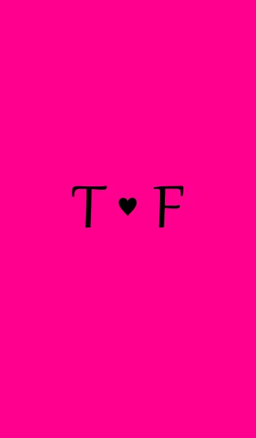 [LINE着せ替え] Initial "T ＆ F" Vivid pink ＆ black.の画像1