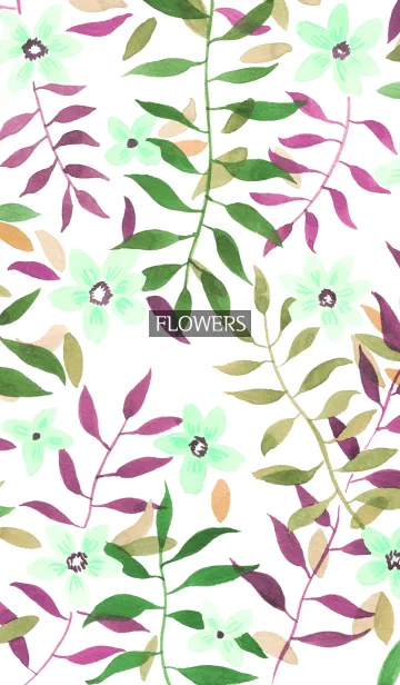 [LINE着せ替え] water color flowers_526の画像1
