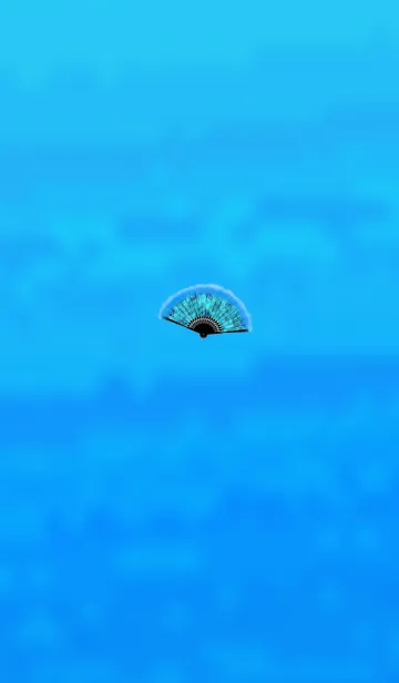 [LINE着せ替え] 大人が使う扇子ブルーの画像1