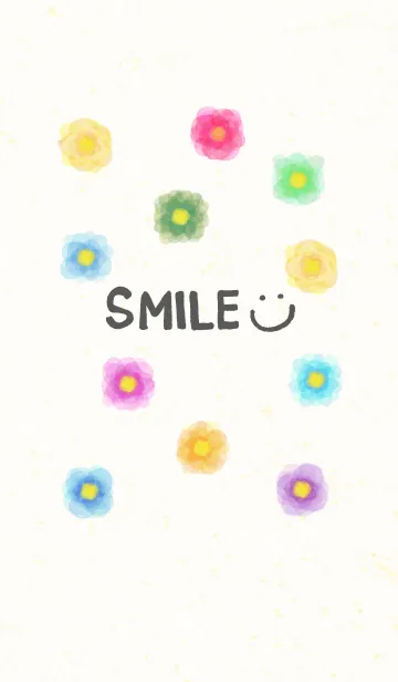 [LINE着せ替え] 大人水彩お花-スマイル13-の画像1