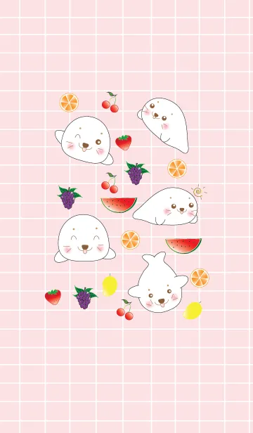 [LINE着せ替え] Cute seal theme v.2 (JP)の画像1