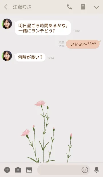 [LINE着せ替え] カーネーション花の画像3