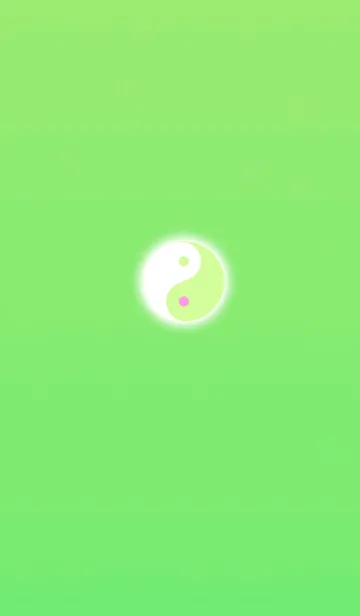 [LINE着せ替え] 陰陽図ライトグリーンピンクの画像1
