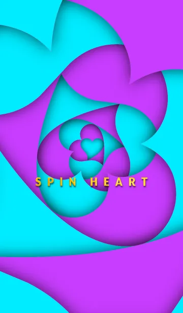 [LINE着せ替え] SPIN HEART -BLUE ＆ PURPLE-の画像1