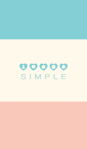 [LINE着せ替え] 大人シンプルハート(ピンク グリーン) V.25の画像1