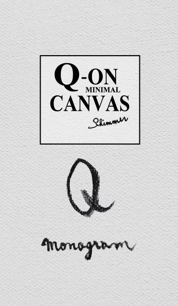 [LINE着せ替え] Q on Canvas -Minimal-の画像1