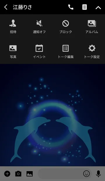 [LINE着せ替え] Dolphin in the night sky.の画像4