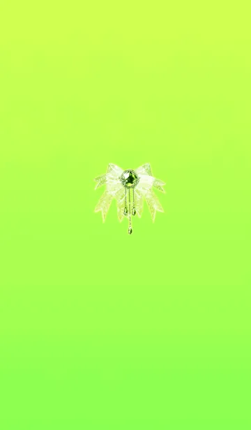 [LINE着せ替え] 大人のジュエリーリボンライトグリーンの画像1