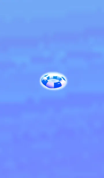 [LINE着せ替え] 大人のおしゃれ浮き輪ブルーの画像1