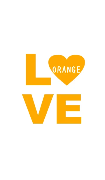 [LINE着せ替え] オトナシンプル オレンジハートの画像1
