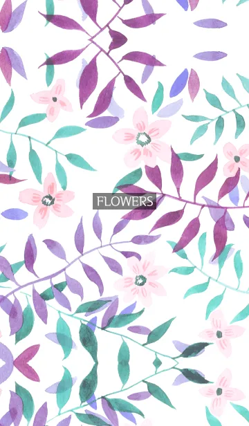 [LINE着せ替え] water color flowers_527の画像1